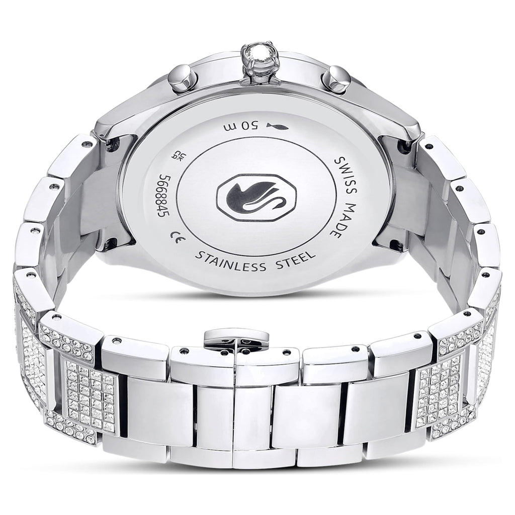 Swarovski Dextera lux watch Swiss Made, Metal bracelet, Silver tone, Stainless Steel
