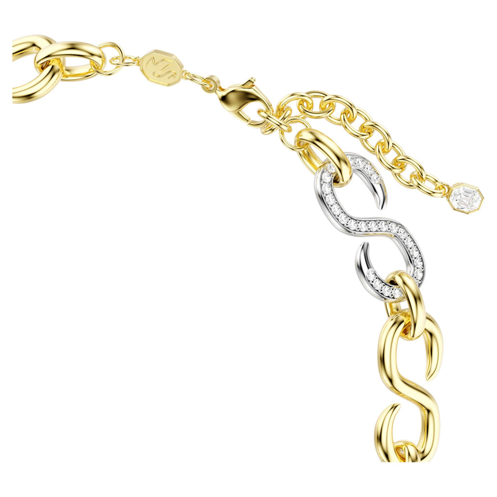 Swarovski Dextera necklace Round cut, Chain, White, Mixed metal finish