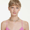 Swarovski Dextera necklace Round cut, Chain, White, Mixed metal finish