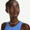 Swarovski Dextera necklace Round cut, White, 18K gold finish