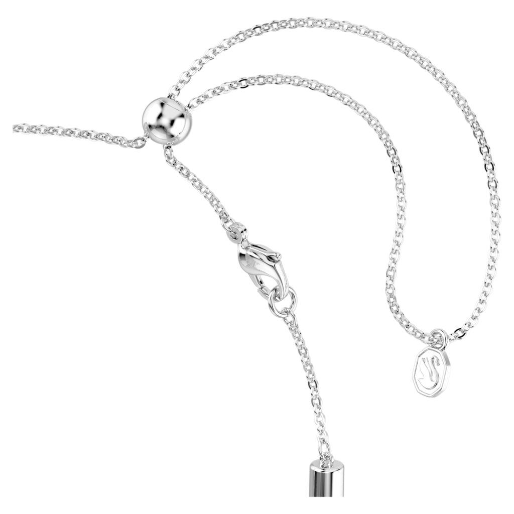 Swarovski Dextera necklace Round cut, White, Stainless steel