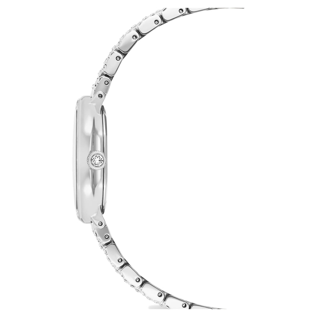 Swarovski Dextera octagon watch Swiss Made, Metal bracelet, Silver tone, Stainless steel