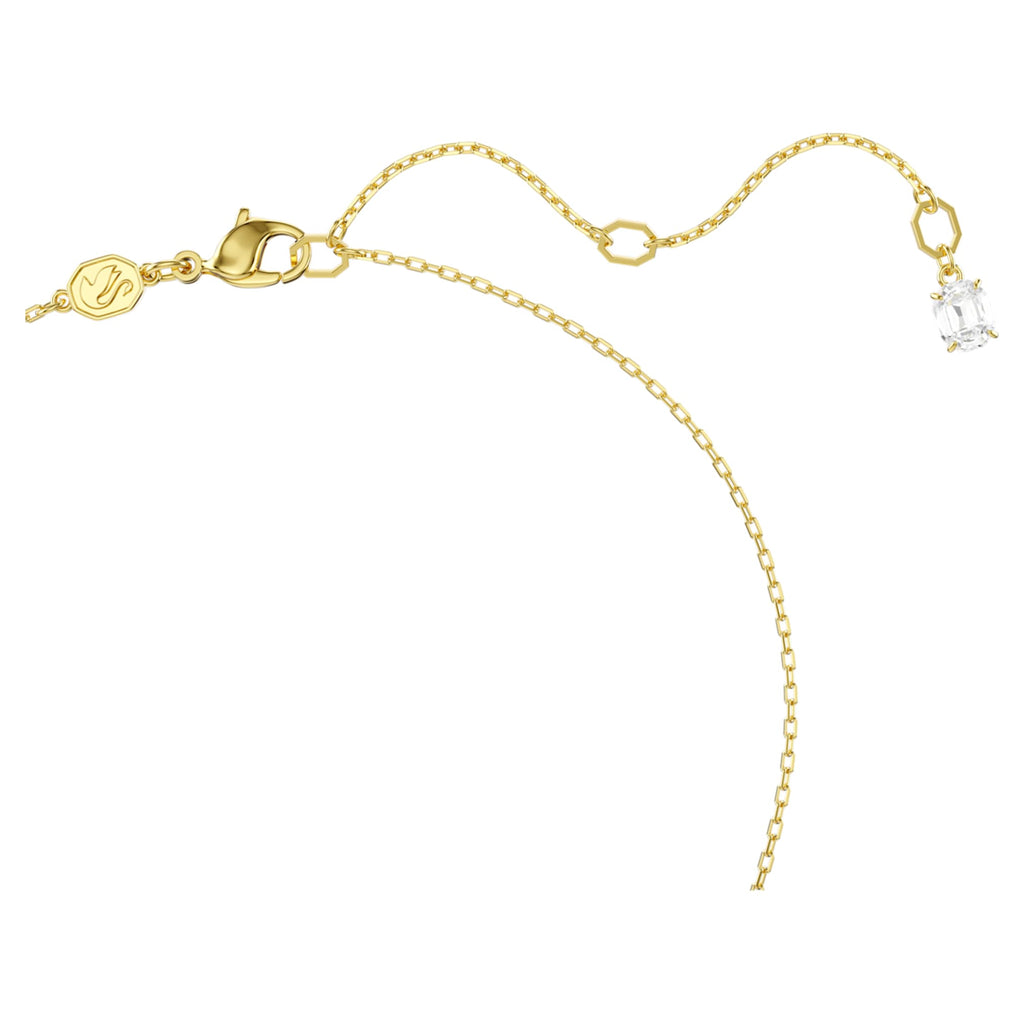 Swarovski Dextera pendant Interlocking loop, White, 18K gold finish