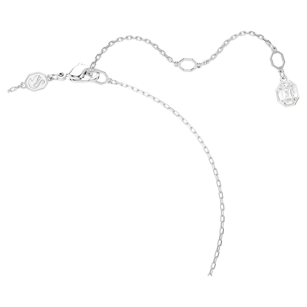 Swarovski Dextera pendant Round cut, White, Rhodium plated