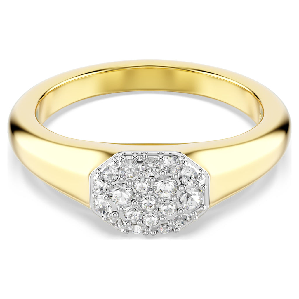 Swarovski Dextera ring Mixed cuts, White, 18K gold finish
