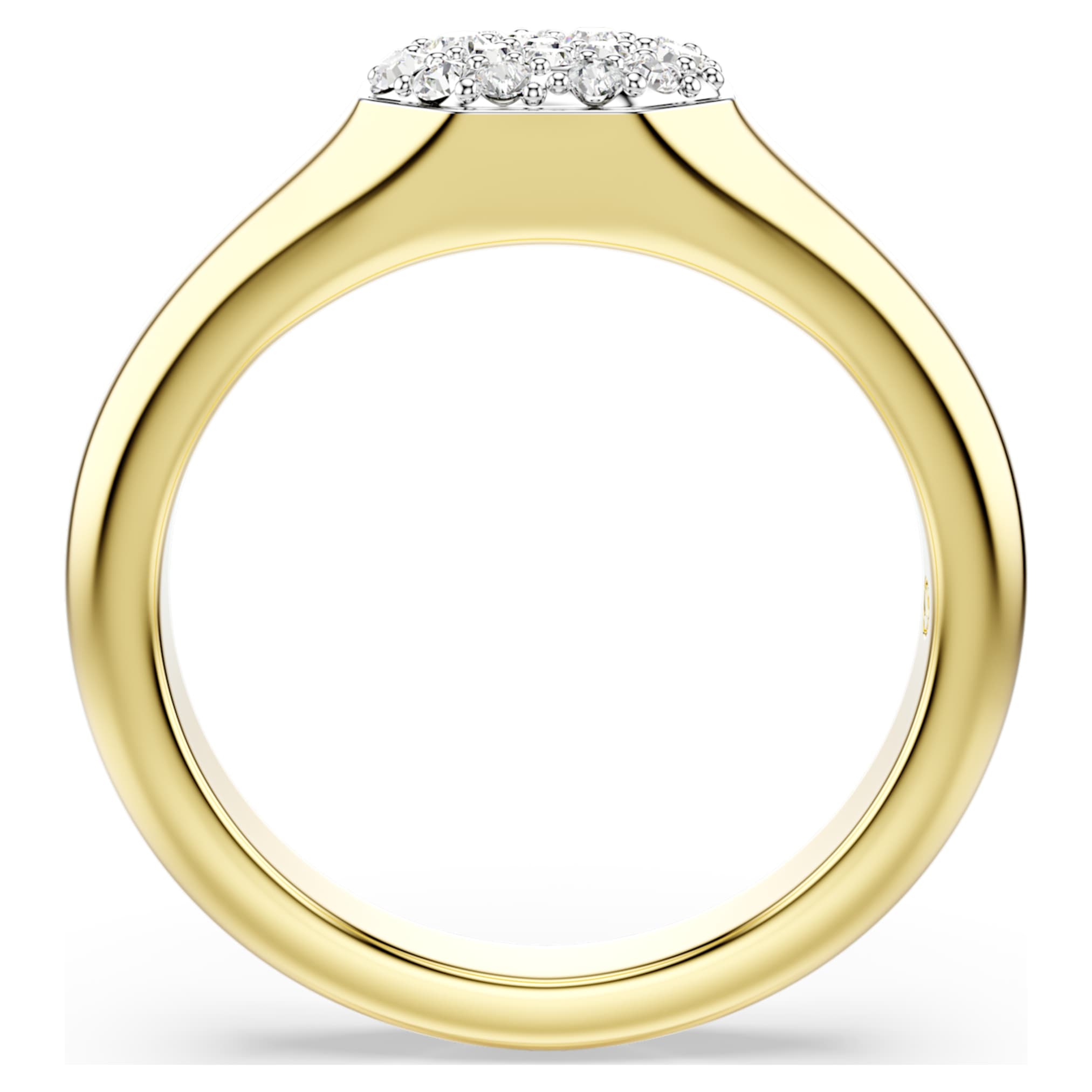 Swarovski Dextera ring Mixed cuts, White, 18K gold finish