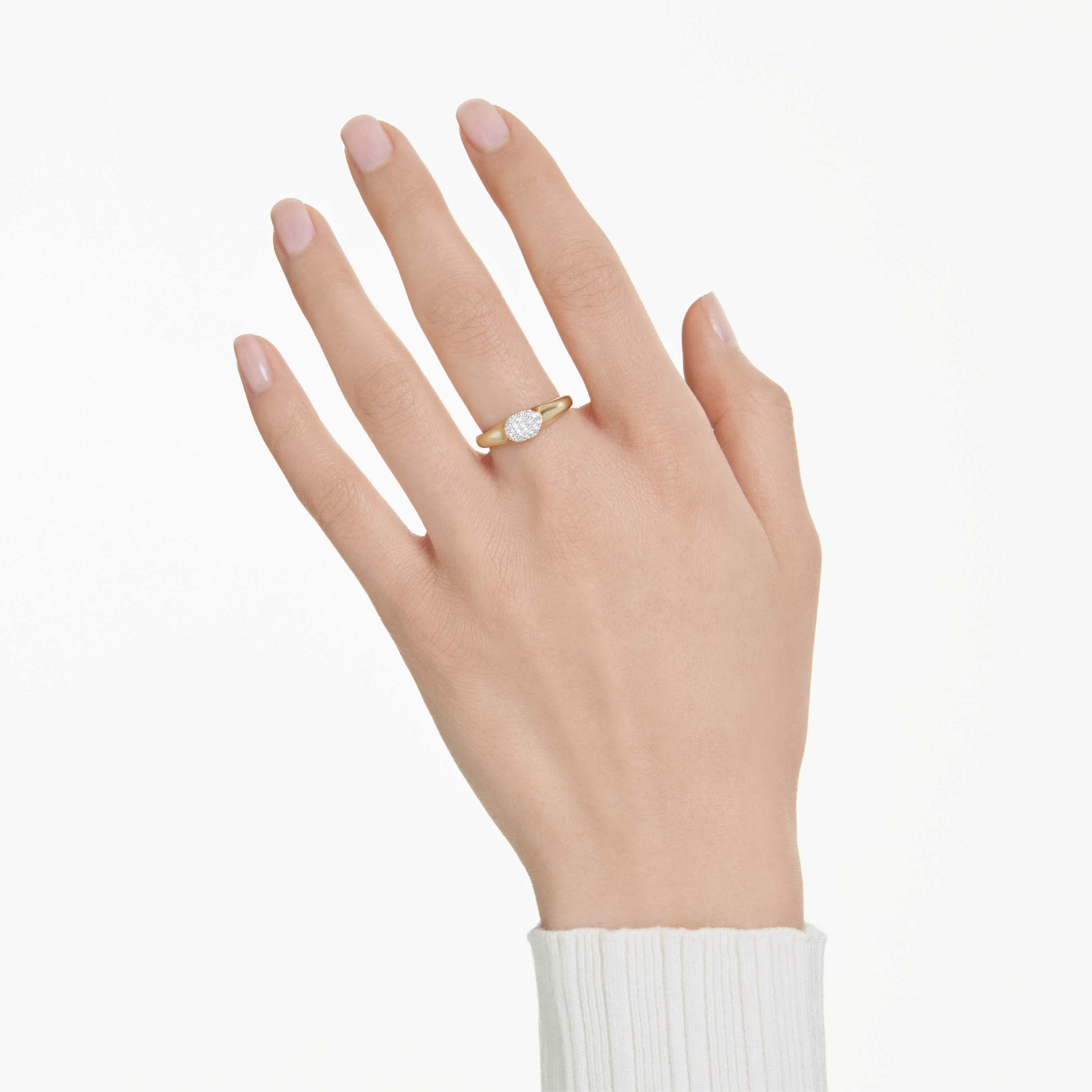 Swarovski Dextera ring Mixed cuts, White, 18K gold finish