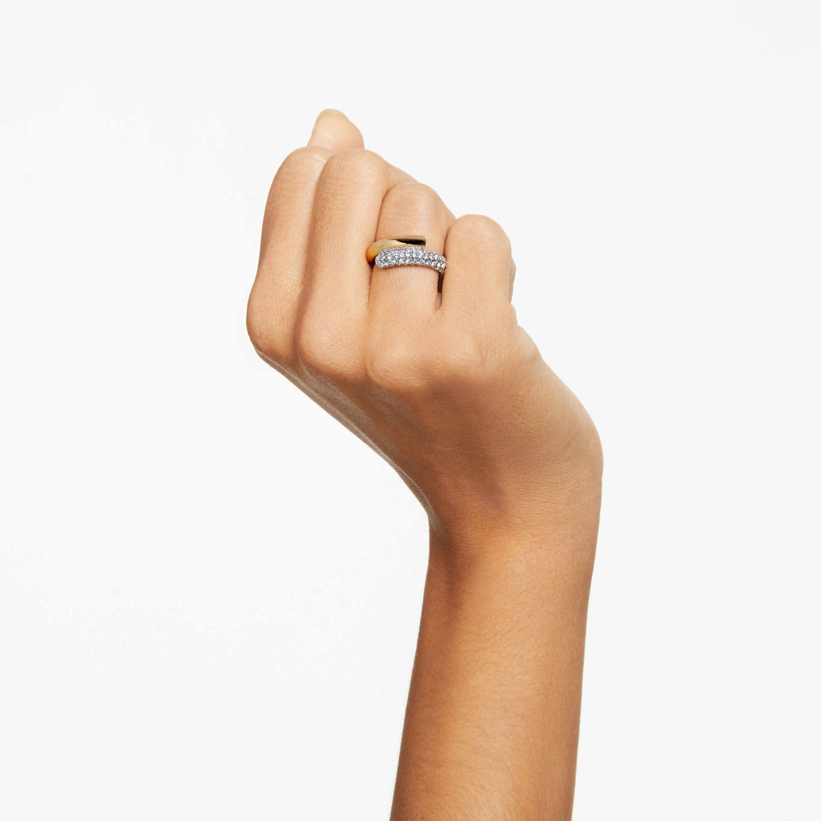 Swarovski Dextera ring White, Rhodium plated