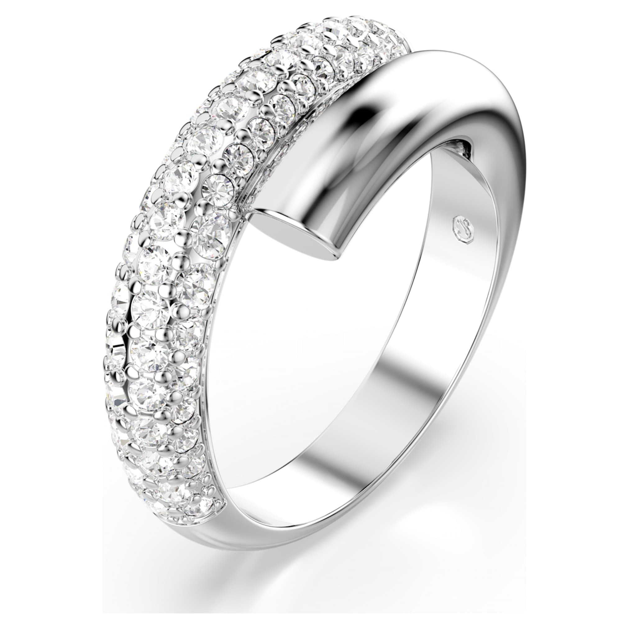 Swarovski Dextera ring White, Rhodium plated