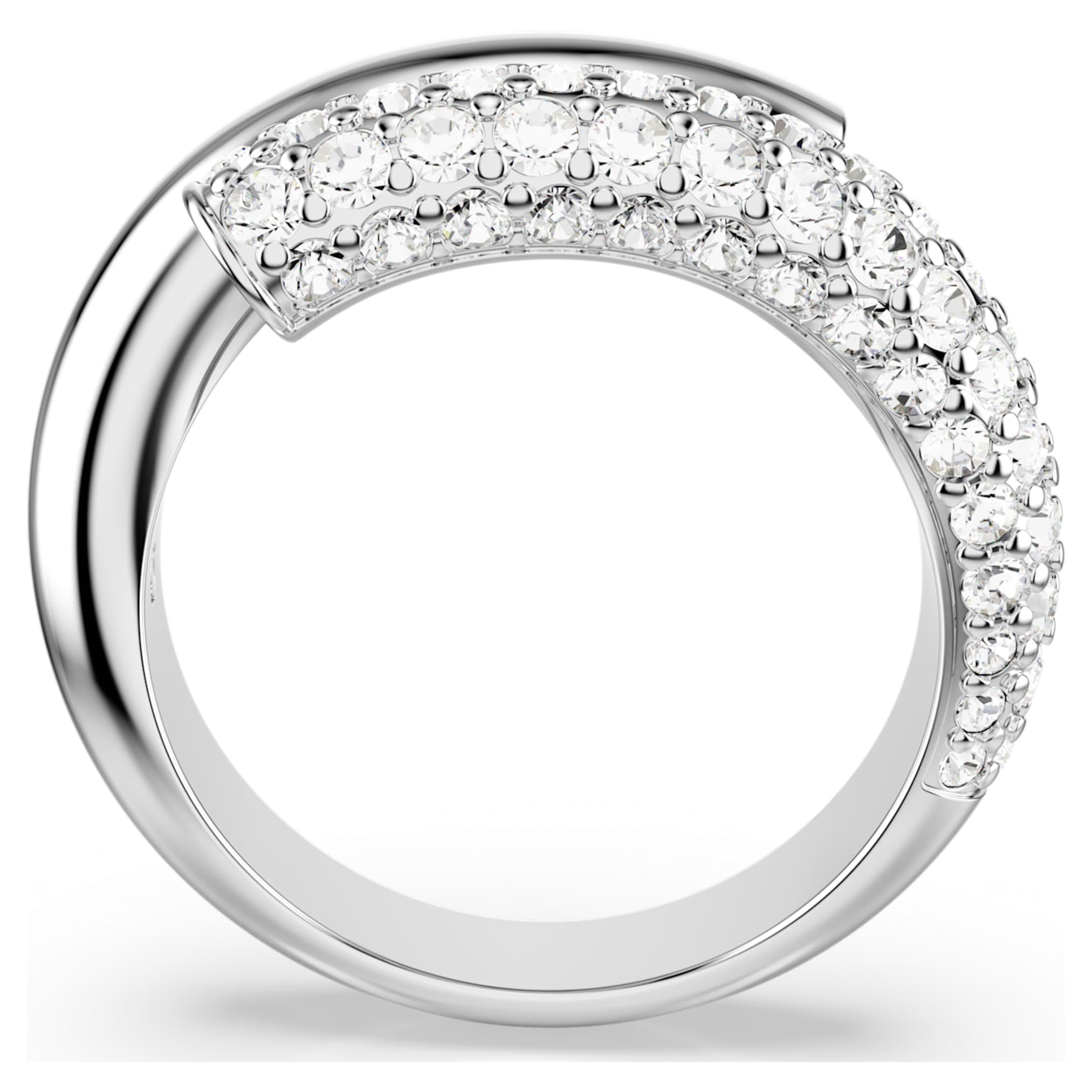 Swarovski Dextera ring White, Rhodium plated