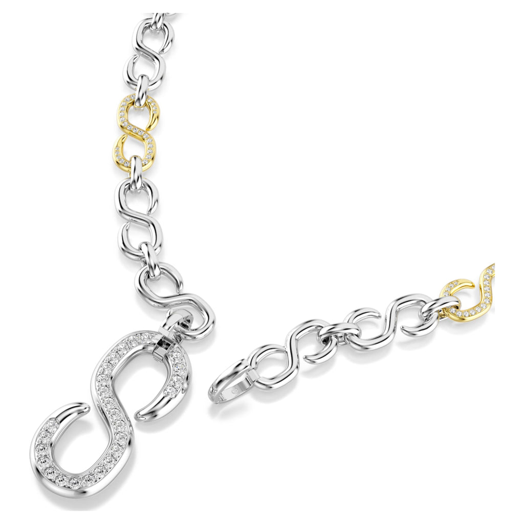Swarovski Dextera strandage Round cut, White, Mixed metal finish