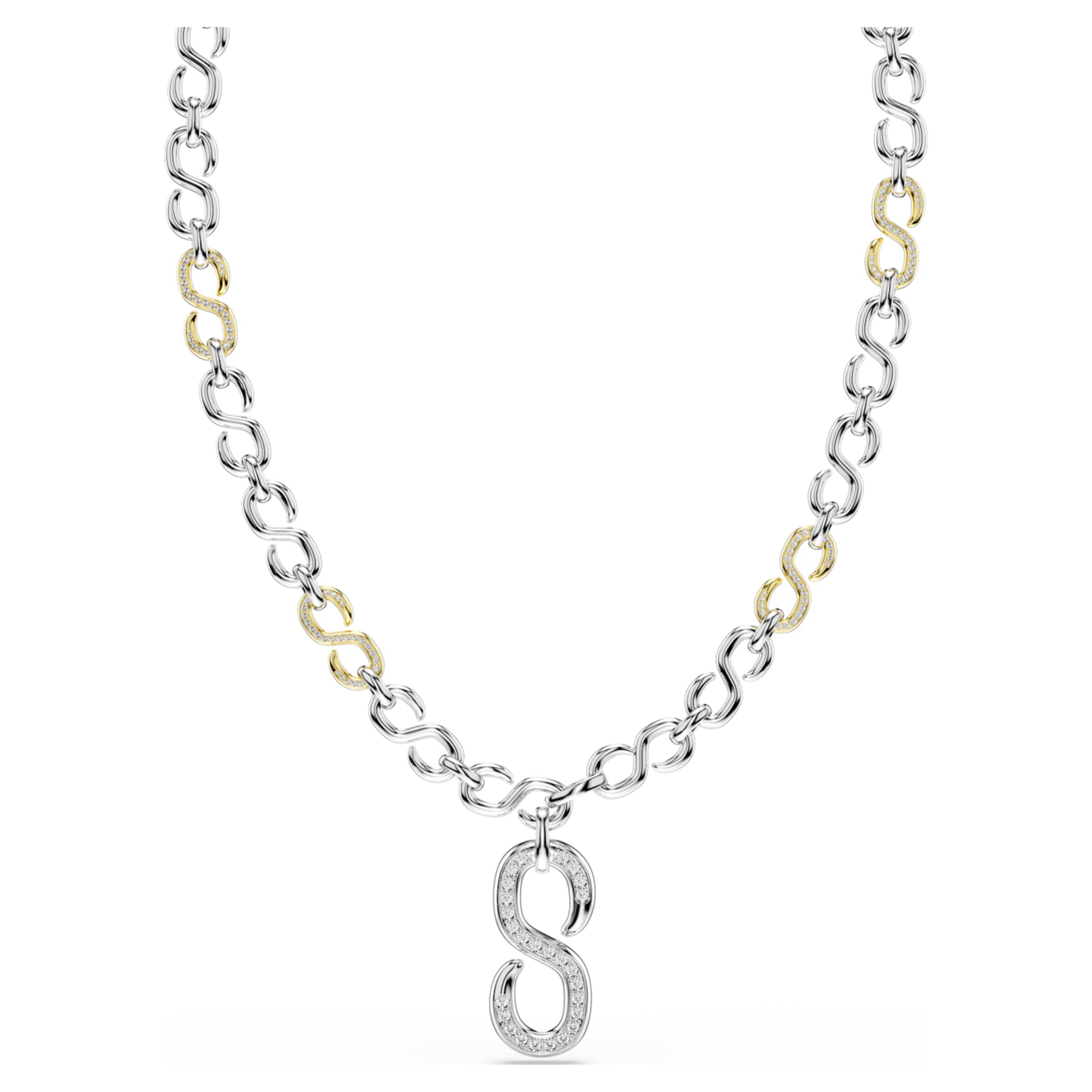 Swarovski Dextera strandage Round cut, White, Mixed metal finish