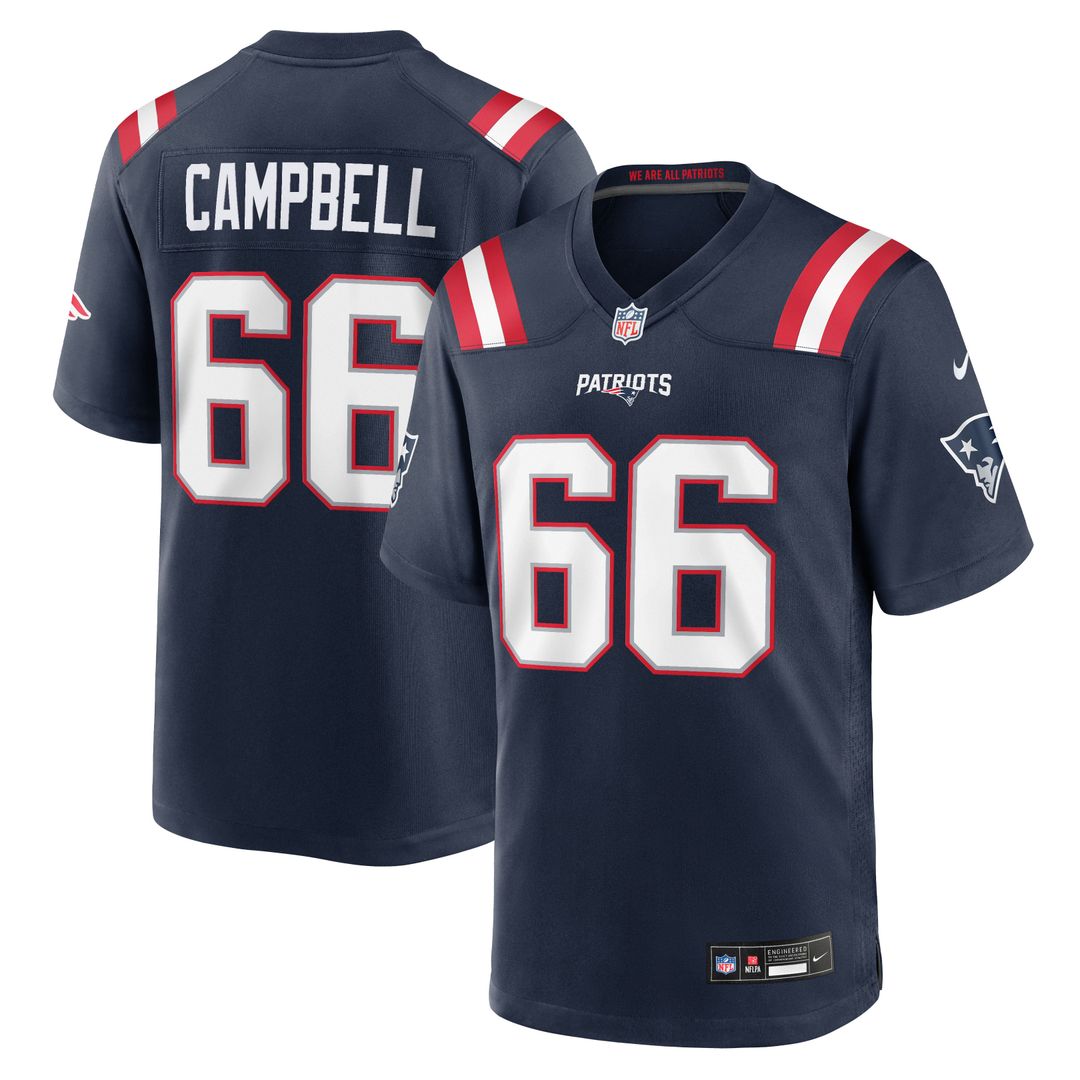 Will Campbell New England Patriots Nike Navy Team Game Jersey