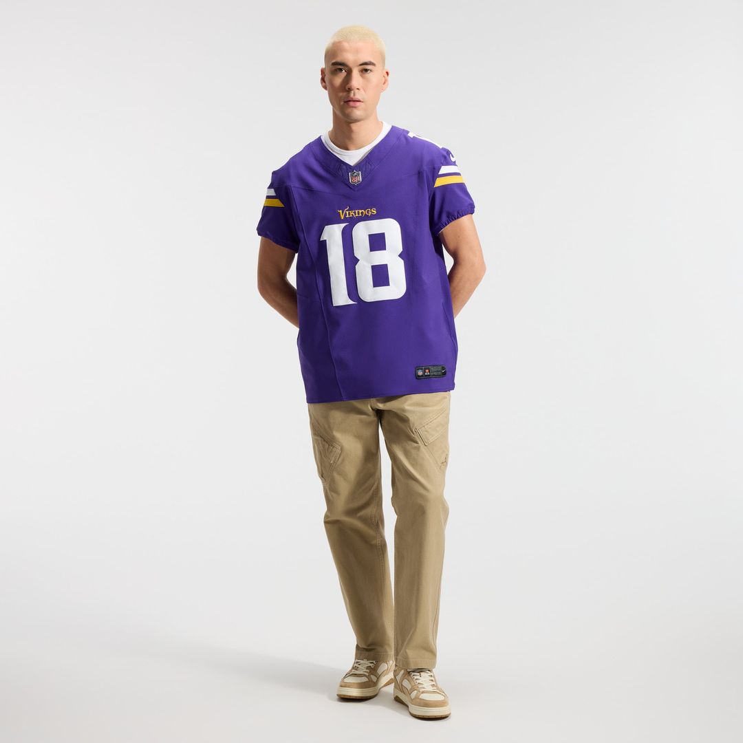 Justin Jefferson Minnesota Vikings Nike Purple Team Vapor F.U.S.E. Elite Jersey