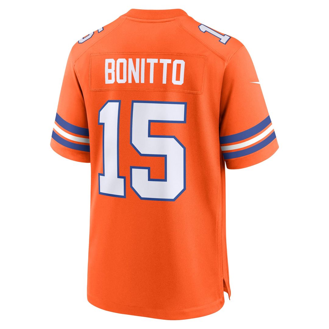 Nik Bonitto Denver Broncos Nike Orange Alternate 2 Mile High Collection 1977 Throwback Game Jersey