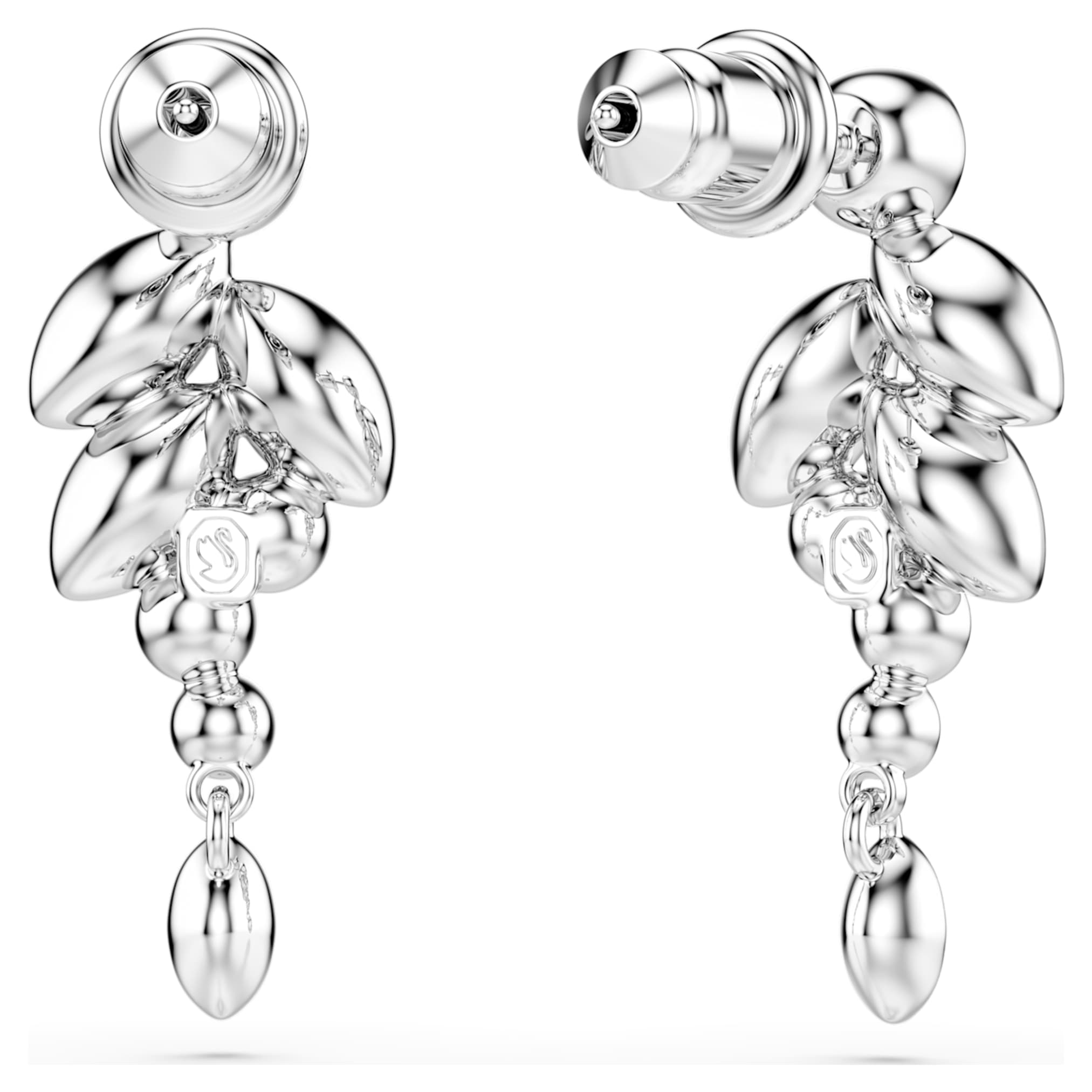 Swarovski Diapason drop earrings Mixed cuts, White, Rhodium plated