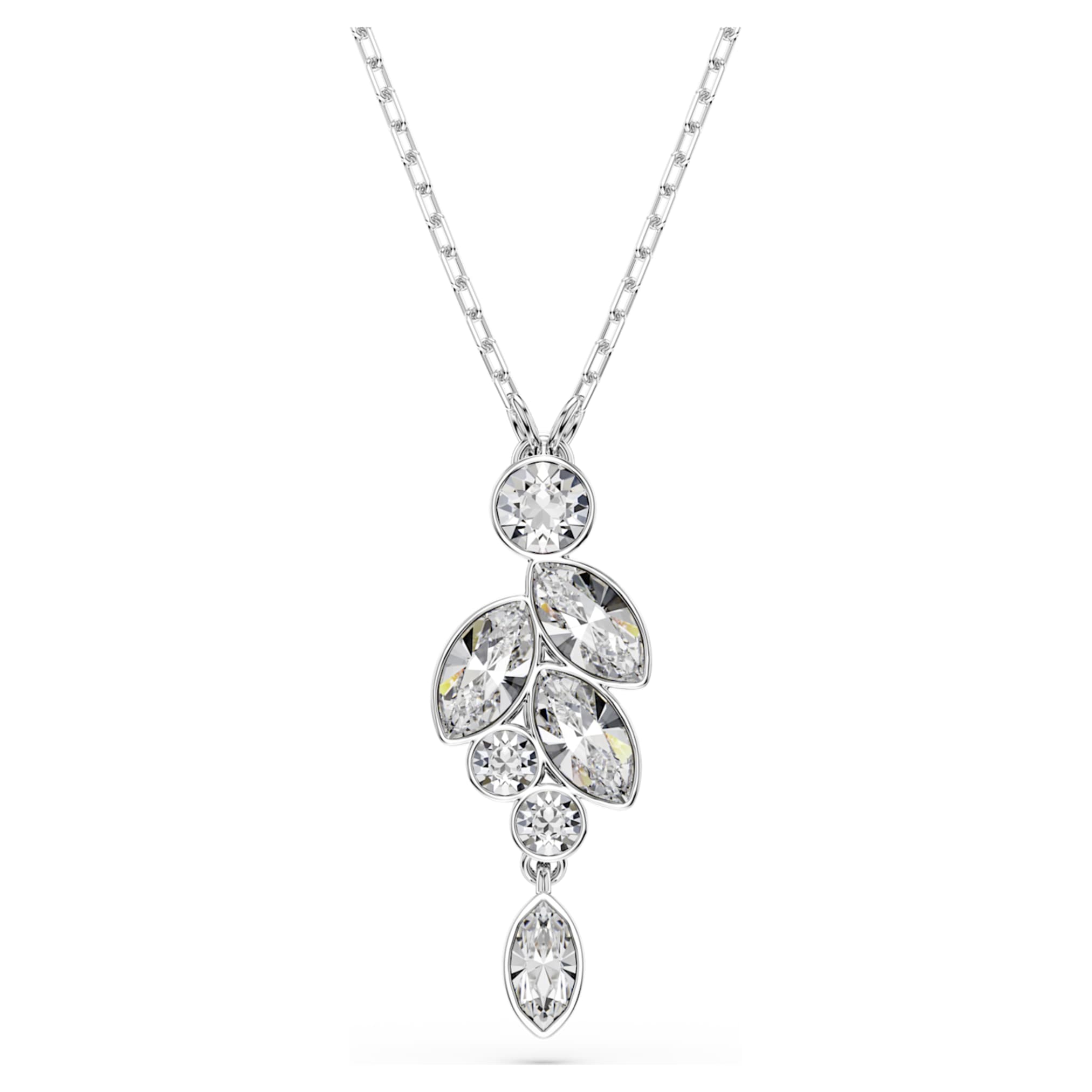 Swarovski Diapason pendant Mixed cuts, White, Rhodium plated