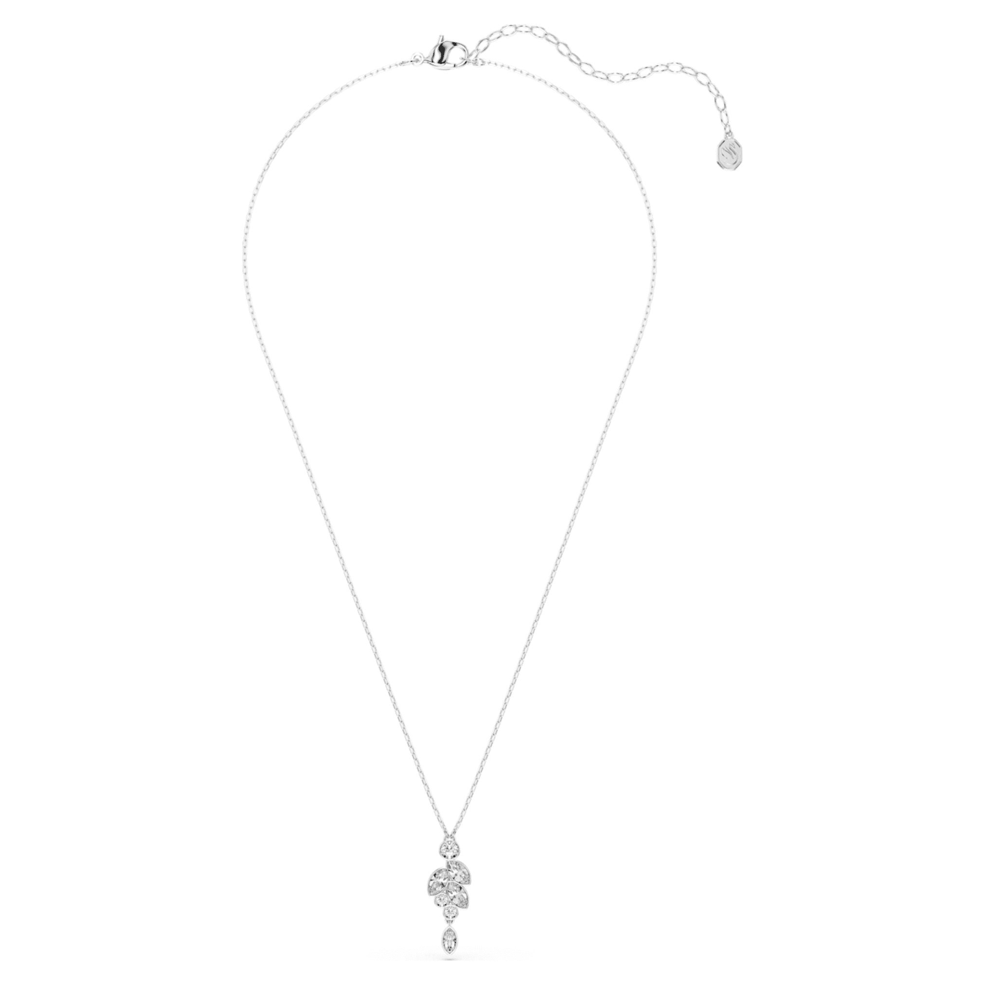 Swarovski Diapason pendant Mixed cuts, White, Rhodium plated