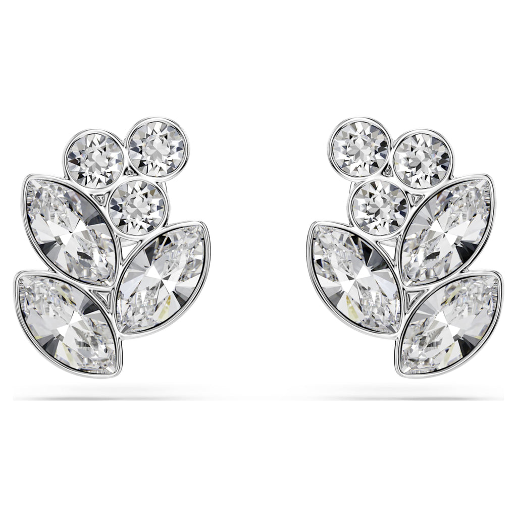 Swarovski Diapason stud earrings Mixed cuts, White, Rhodium plated