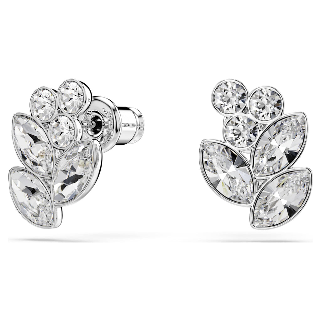Swarovski Diapason stud earrings Mixed cuts, White, Rhodium plated