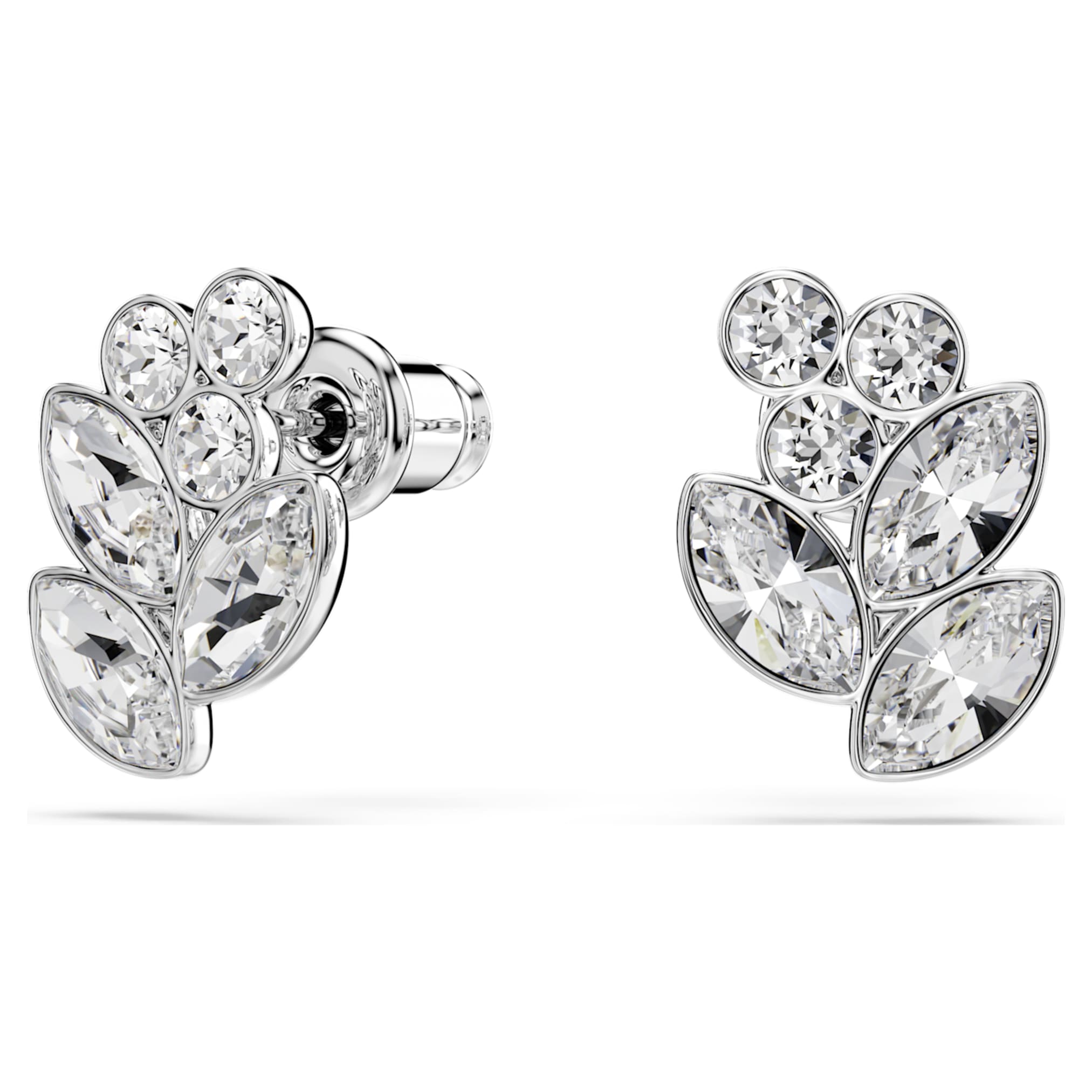 Swarovski Diapason stud earrings Mixed cuts, White, Rhodium plated
