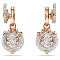 Swarovski Dragon & Phoenix drop earrings Dragon’s claw, White, 18K rose gold finish