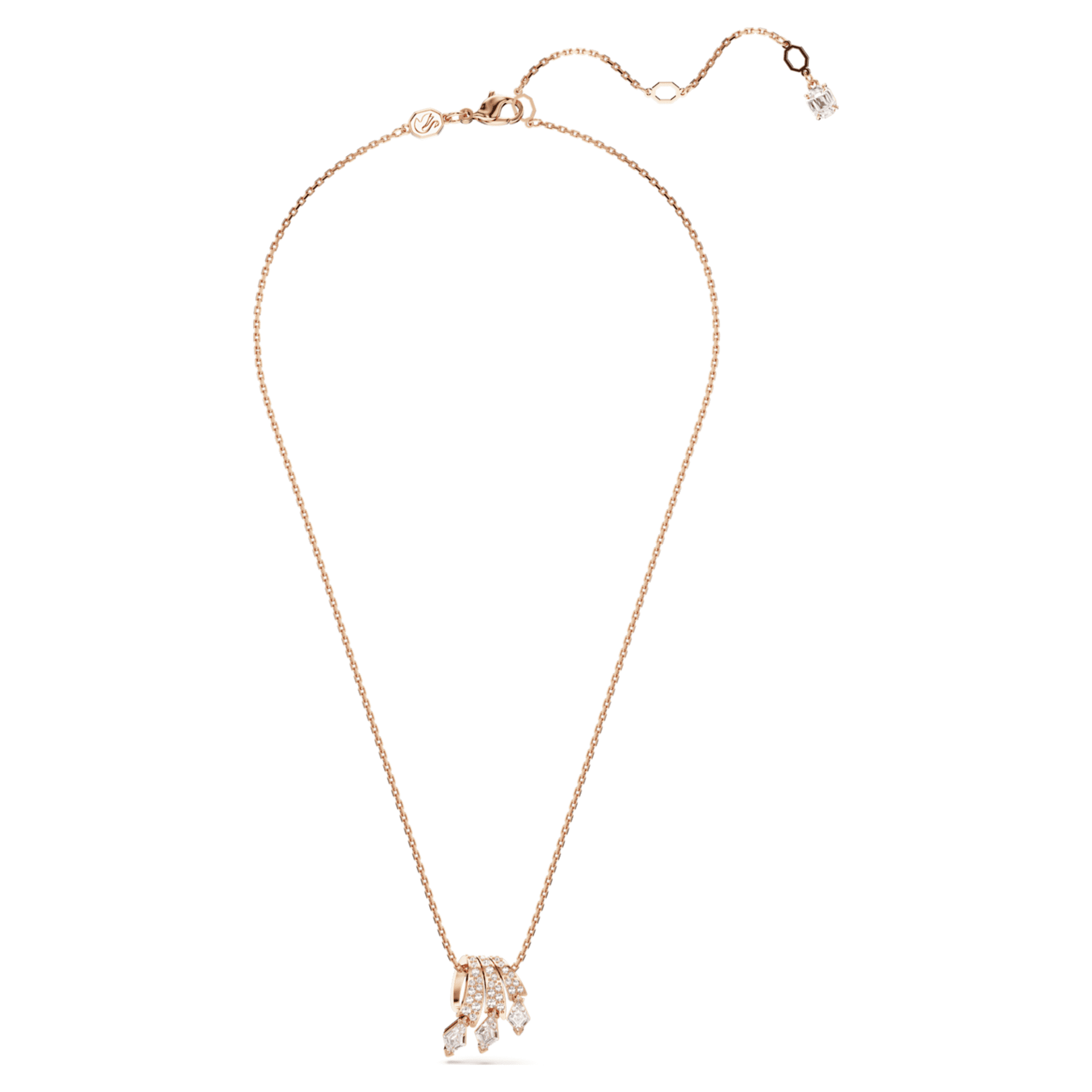 Swarovski Dragon & Phoenix pendant Dragon’s claw, White, 18K rose gold finish