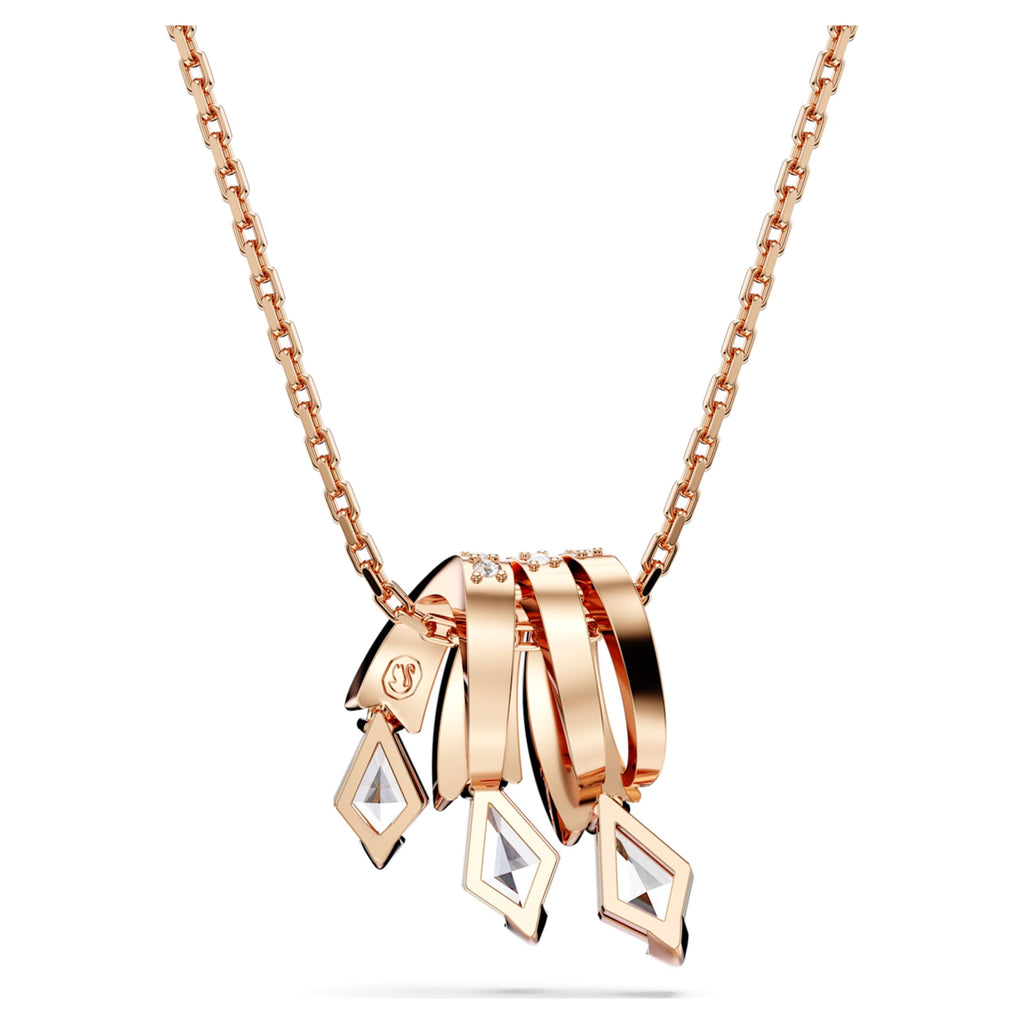 Swarovski Dragon & Phoenix pendant Dragon’s claw, White, 18K rose gold finish