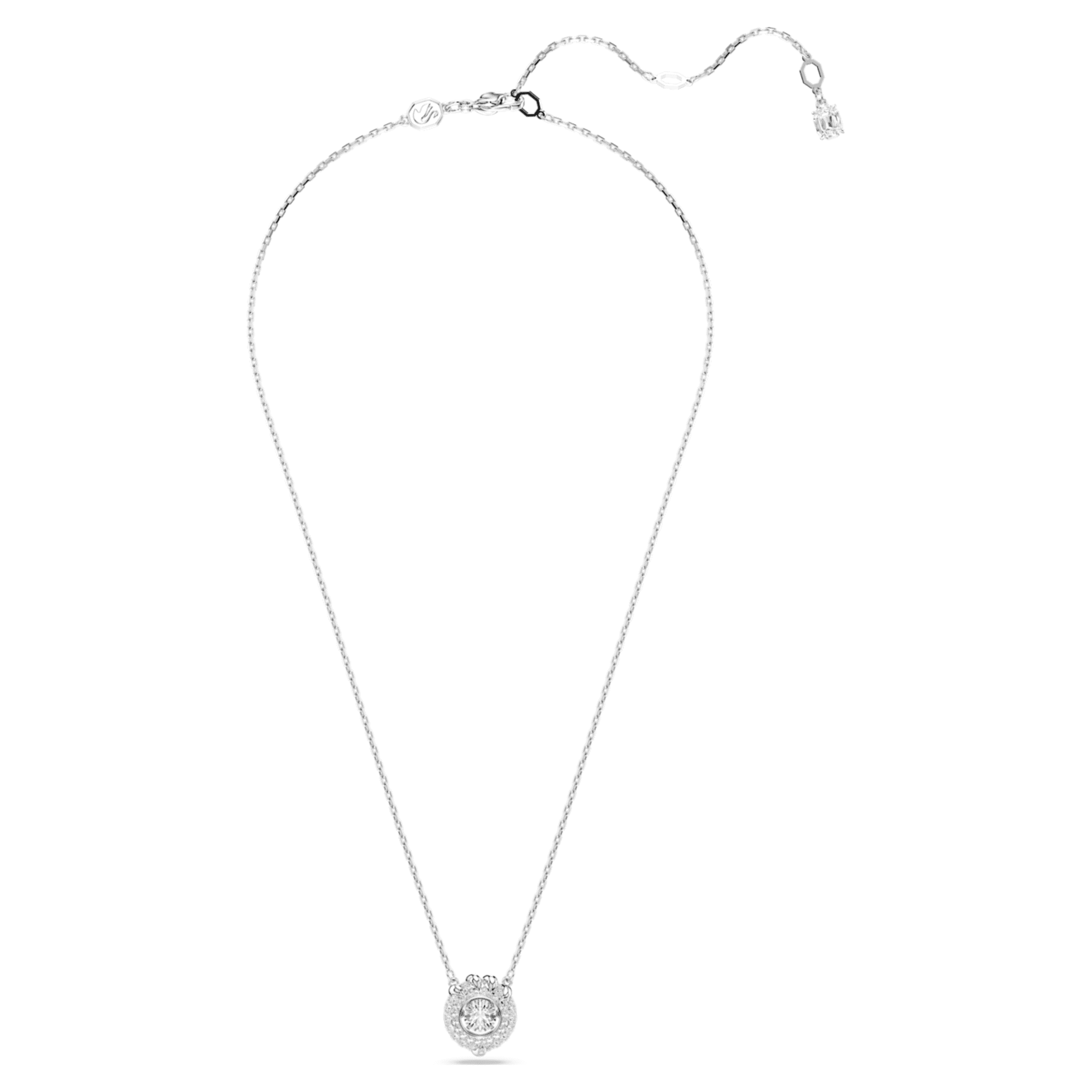 Swarovski Dragon & Phoenix pendant Dragon’s claw, White, Rhodium plated