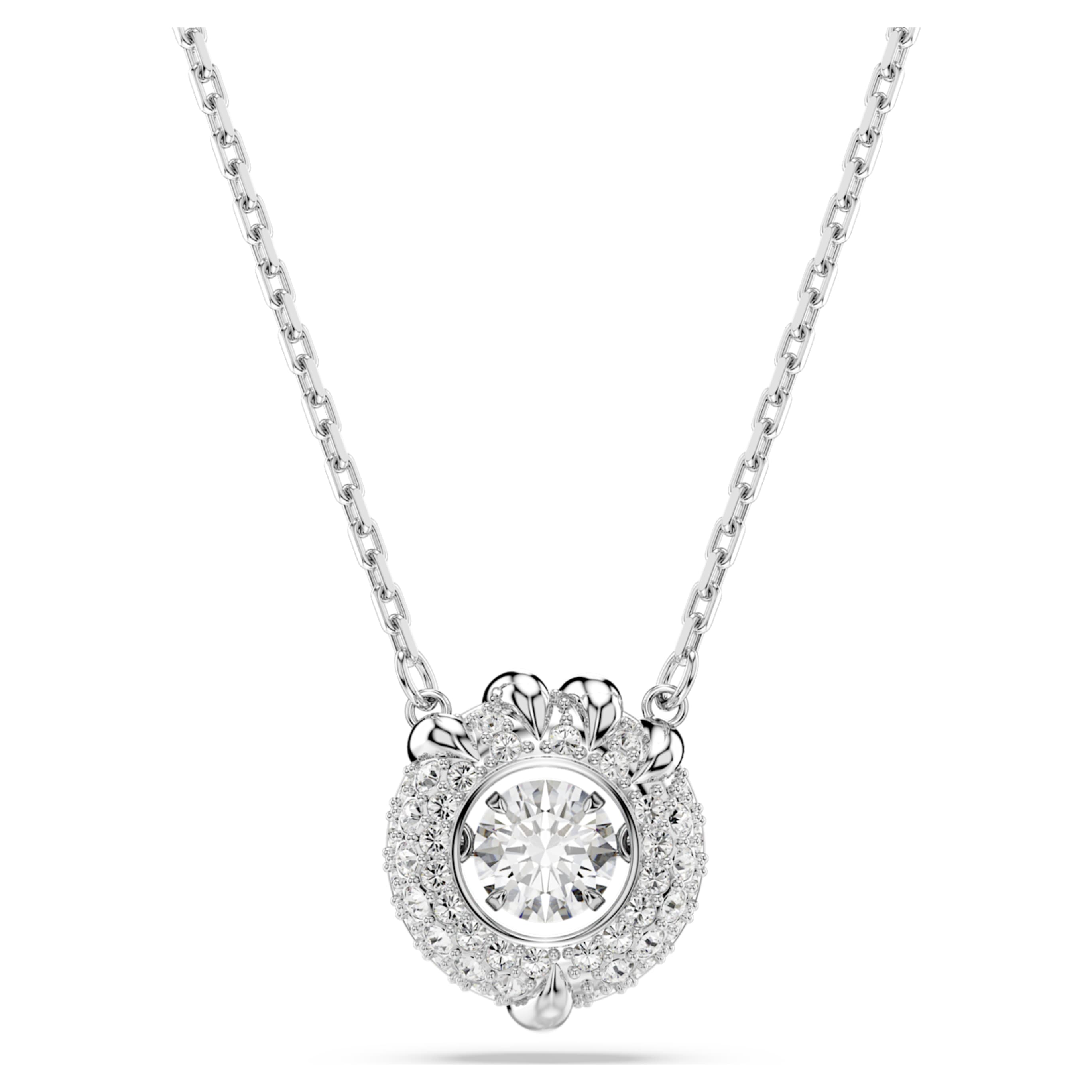 Swarovski Dragon & Phoenix pendant Dragon’s claw, White, Rhodium plated