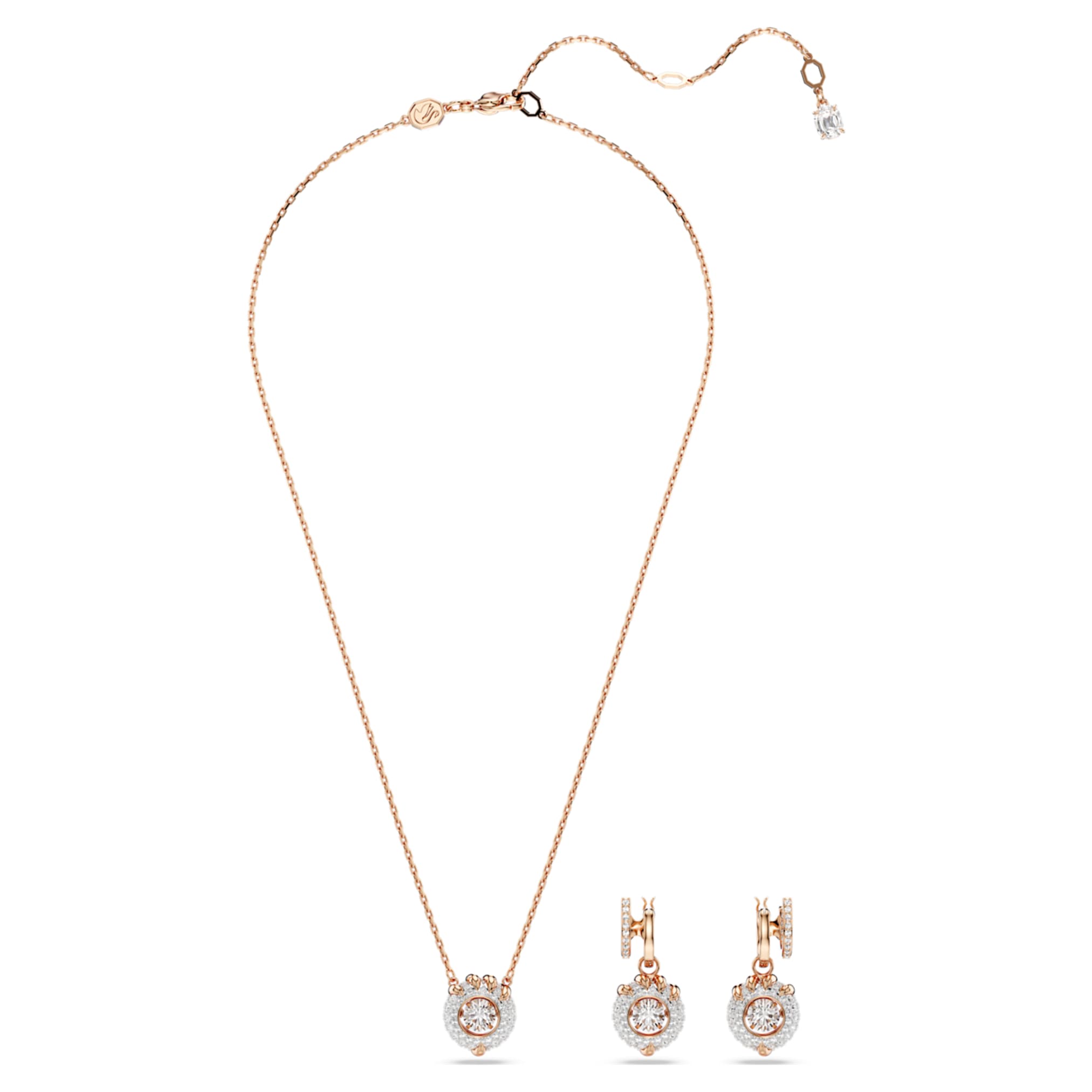 Swarovski Dragon & Phoenix set Dragon’s claw, White, 18K rose gold finish