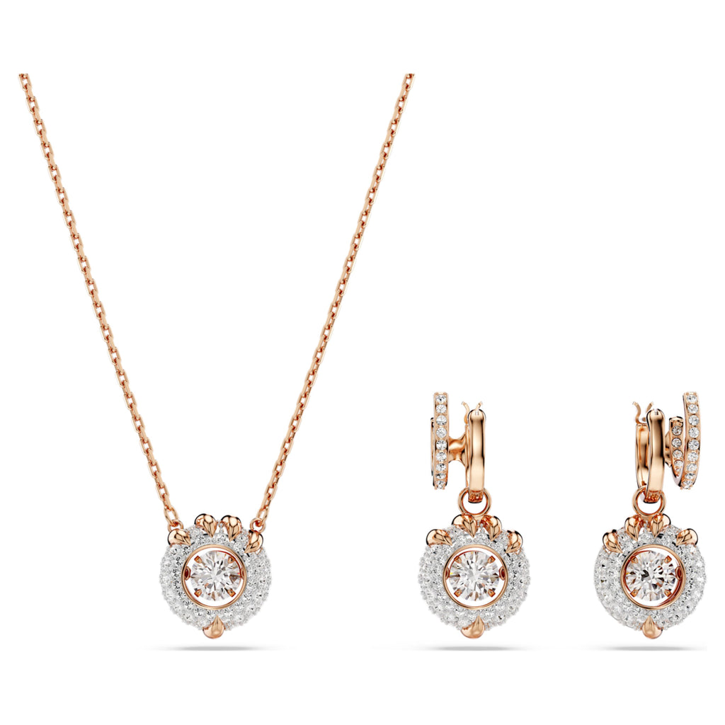 Swarovski Dragon & Phoenix set Dragon’s claw, White, 18K rose gold finish
