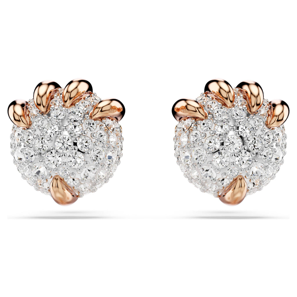 Swarovski Dragon & Phoenix stud earrings Dragon’s claw, White, 18K rose gold finish