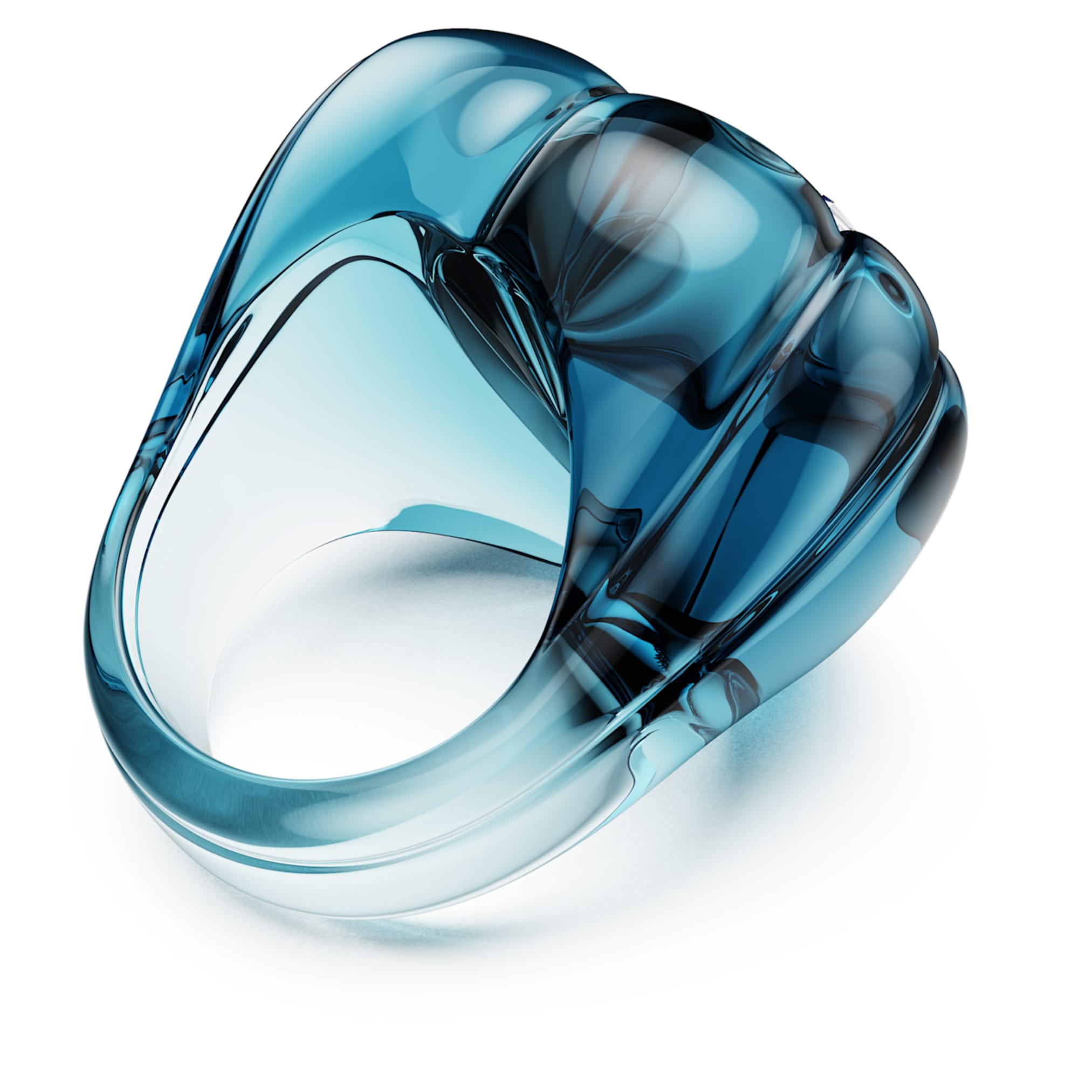 Swarovski Dulcis cocktail ring Heart cut, Pavé, Heart, Blue