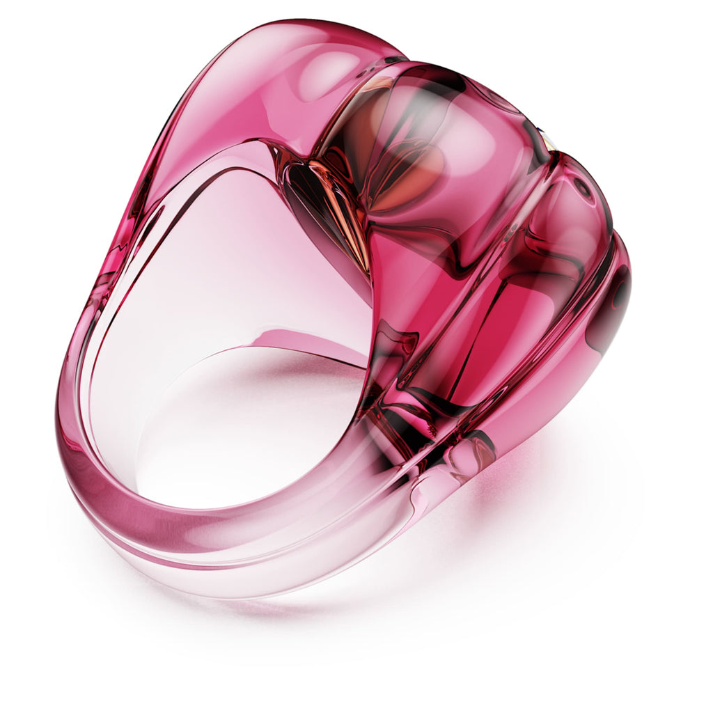 Swarovski Dulcis cocktail ring Heart cut, Pavé, Heart, Pink