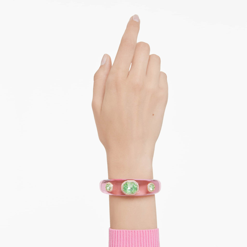 Swarovski Dulcis cuff Mixed cuts, Multicolored, 18K gold finish