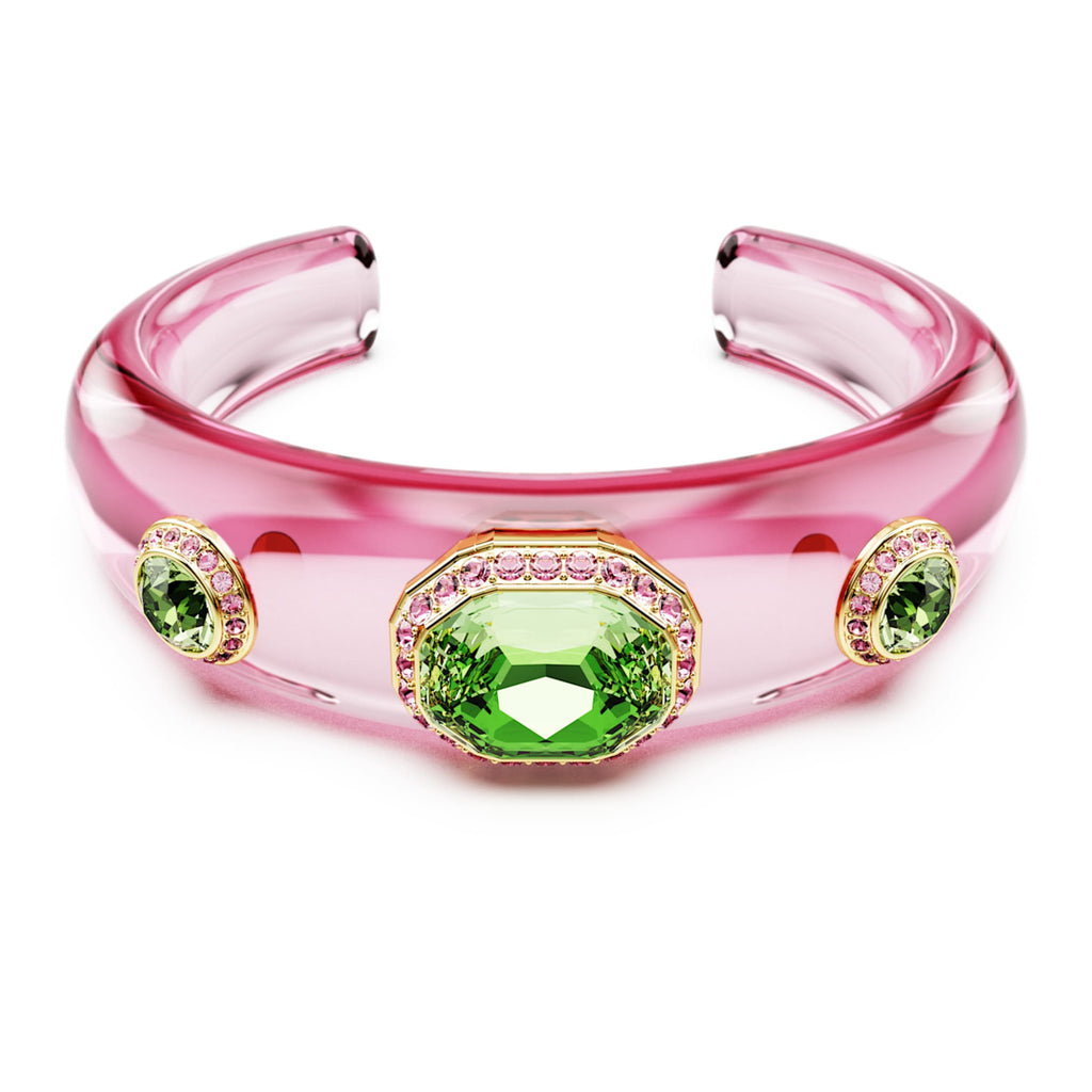 Swarovski Dulcis cuff Mixed cuts, Multicolored, 18K gold finish