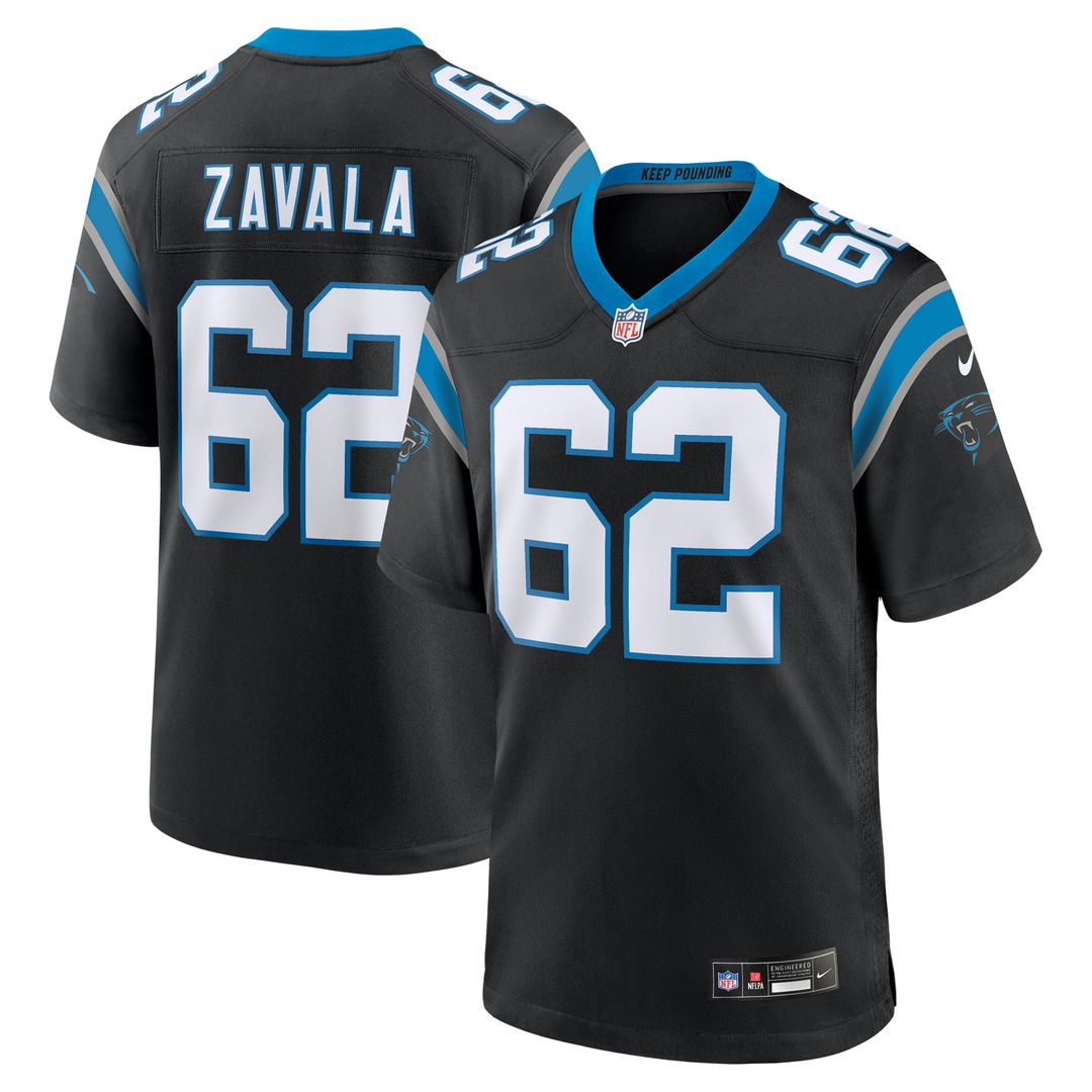 Chandler Zavala Carolina Panthers Nike Black Game Jersey