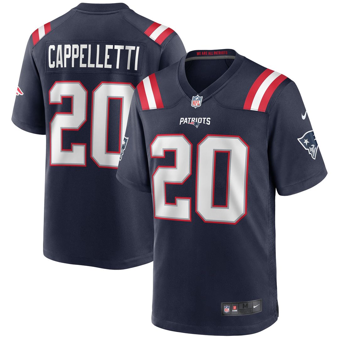 Gino Cappelletti New England Patriots Nike Navy Game Retired Player Jersey