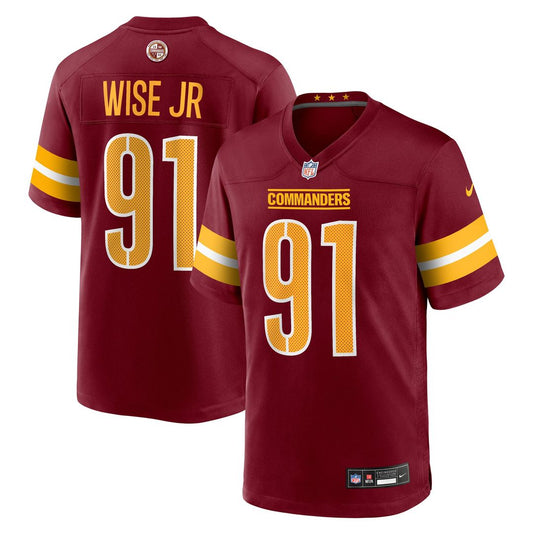 Deatrich Wise Jr. Washington Commanders Nike Burgundy Team Game Jersey