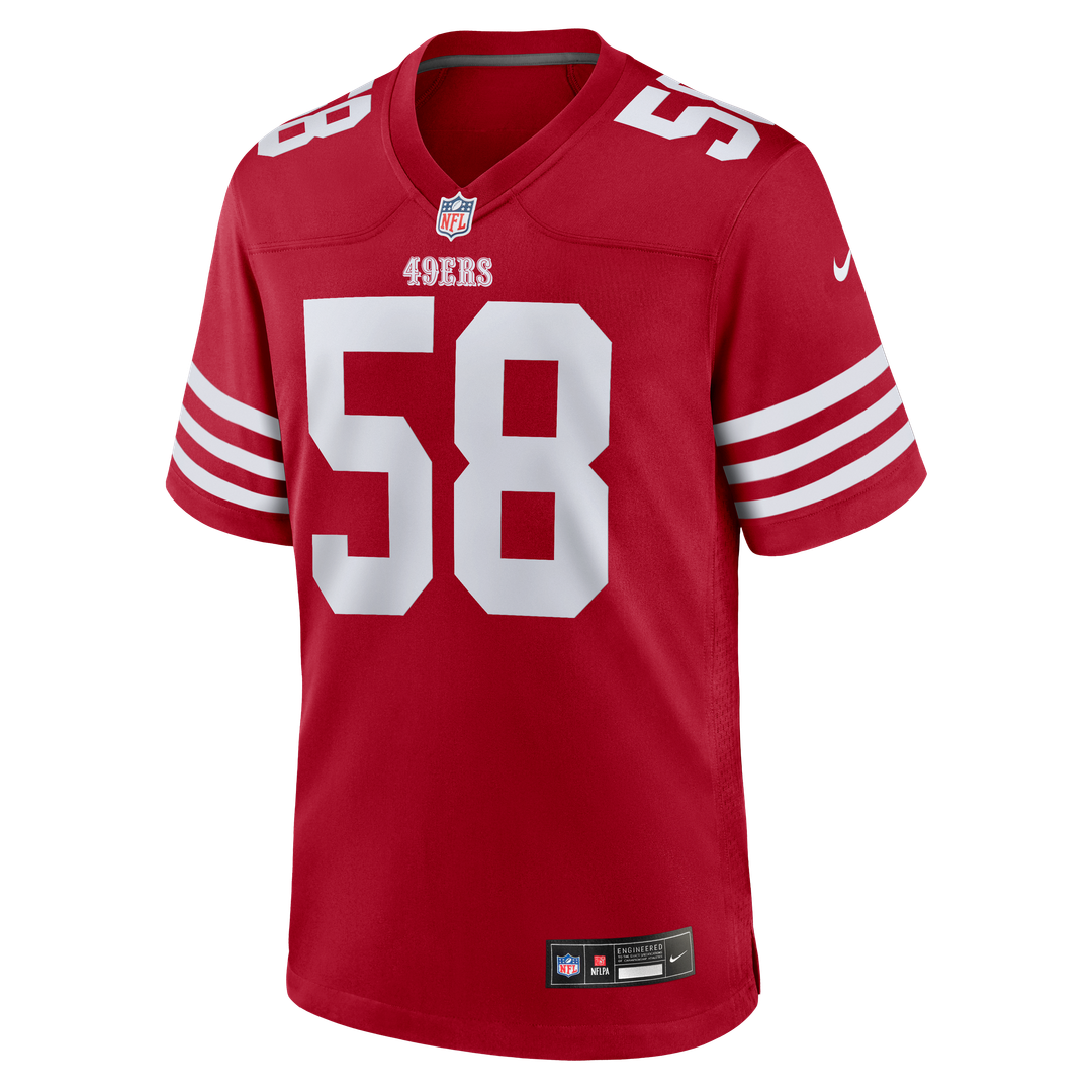 Jarrett Patterson San Francisco 49ers Nike Scarlet Team Game Jersey