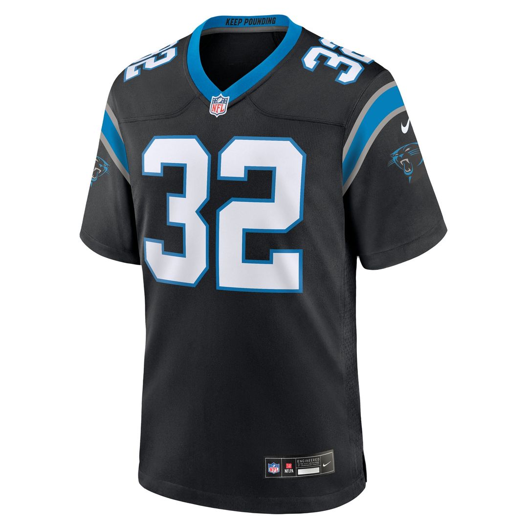 Trevin Wallace Carolina Panthers Nike Black Team Game Jersey