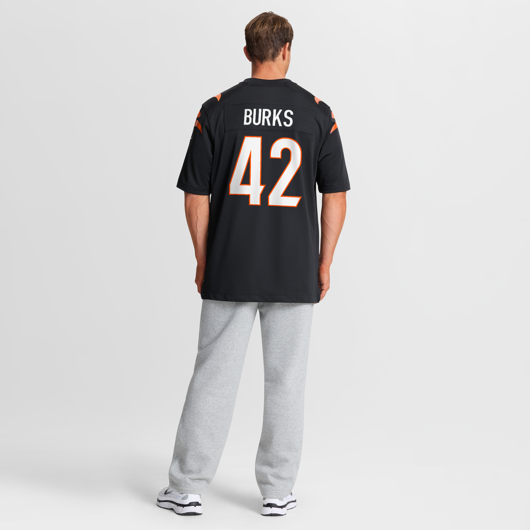 Oren Burks Cincinnati Bengals Nike Black Team Game Jersey