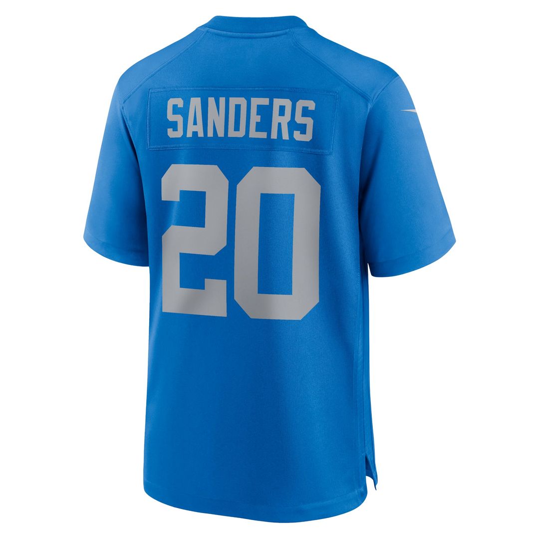 Barry Sanders Detroit Lions Nike Blue Alternate Game Jersey