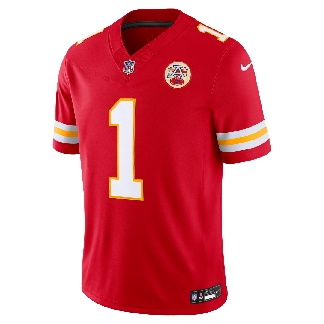 Xavier Worthy Kansas City Chiefs Nike Red Team Vapor F.U.S.E. Stitched Limited Jersey