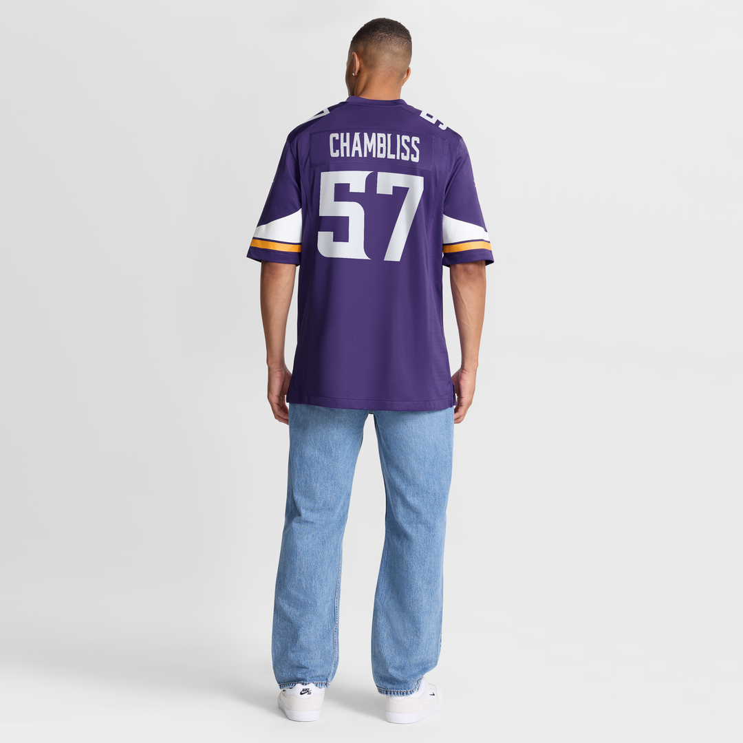Chaz Chambliss Minnesota Vikings Nike Purple Team Game Jersey