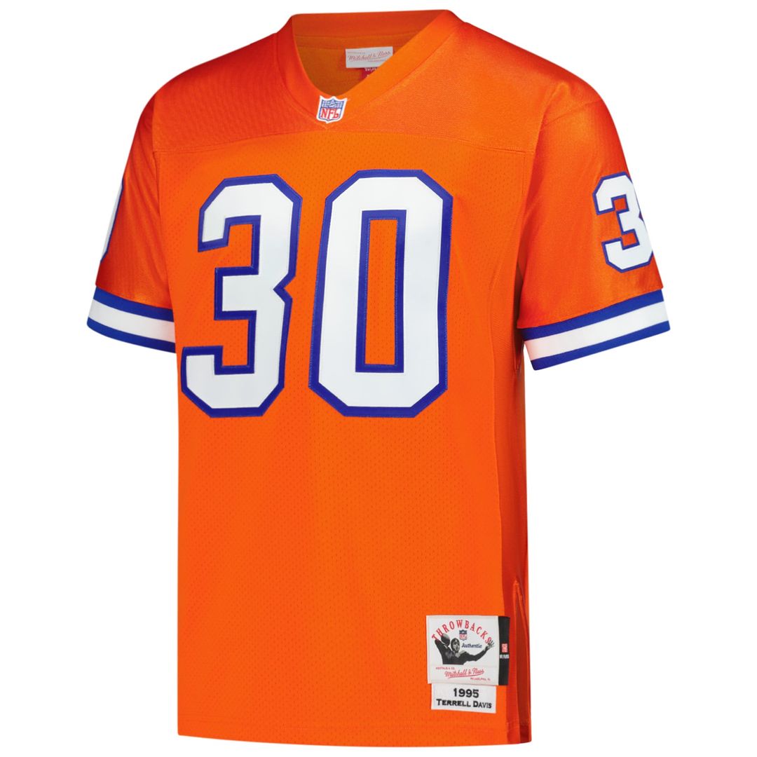 Terrell Davis Denver Broncos Mitchell & Ness Orange 1995 Authentic Throwback Retired Player Jersey