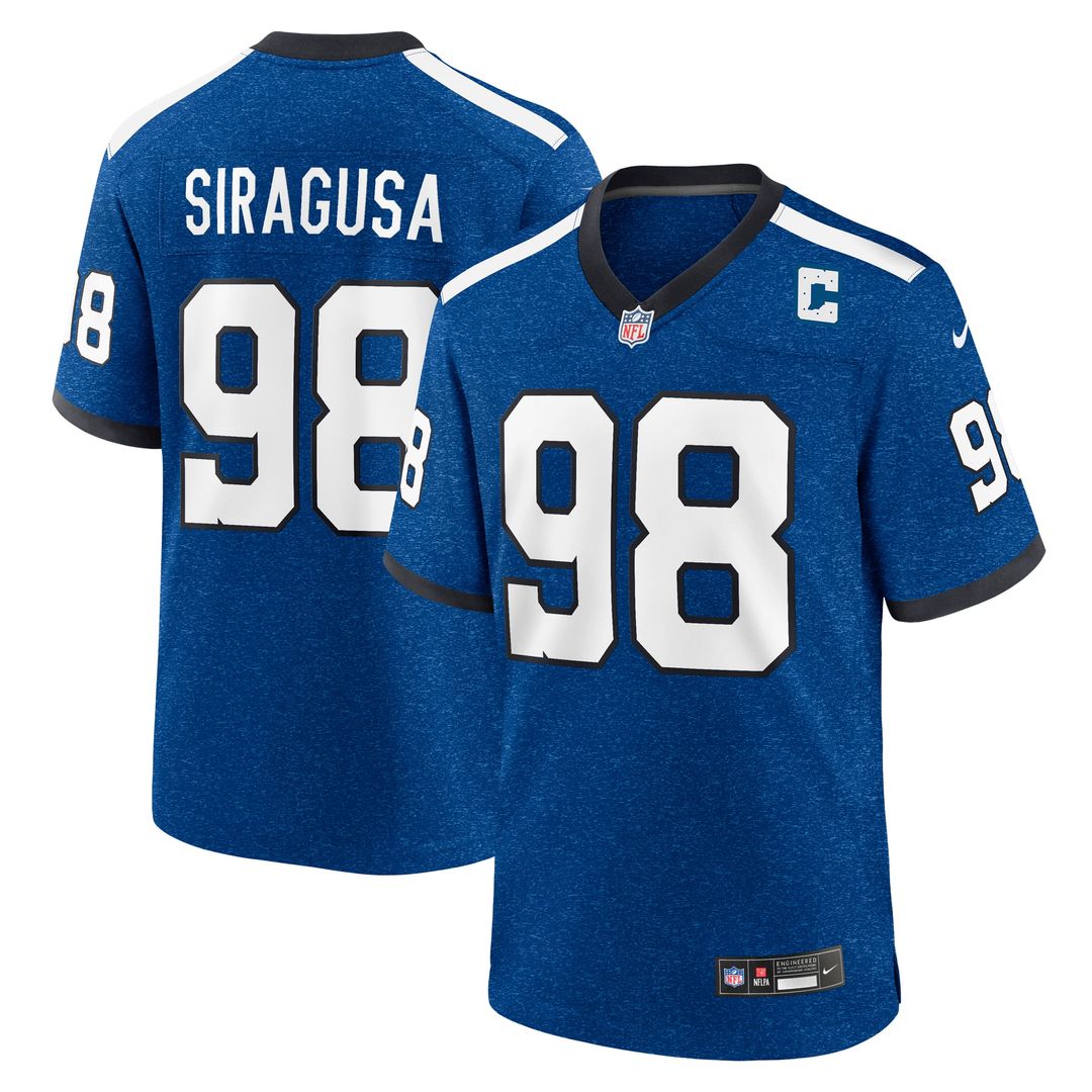 Tony Siragusa Indianapolis Colts Nike Royal Game Retired Player Jersey
