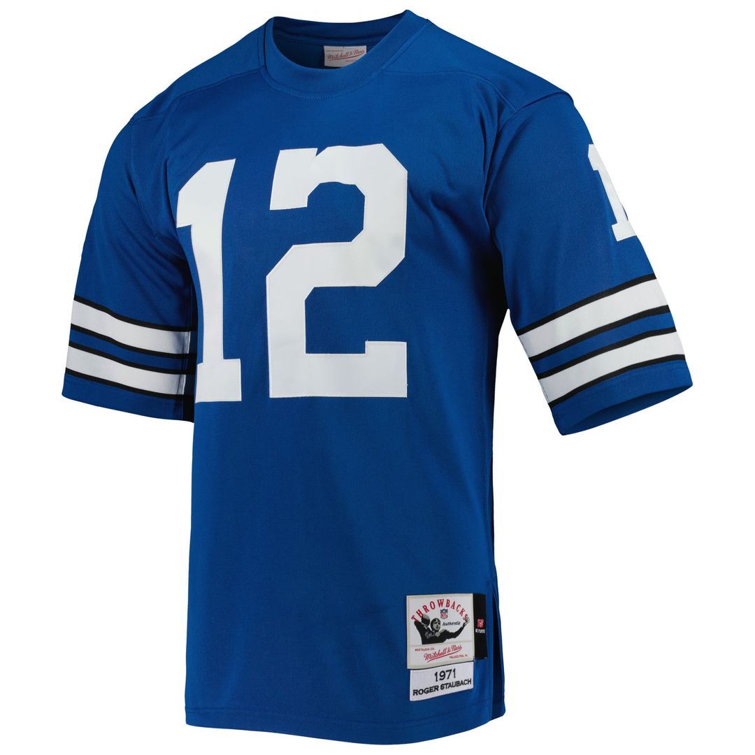 Roger Staubach Dallas Cowboys 1971 Mitchell & Ness Royal Authentic Throwback Retired Player Jersey