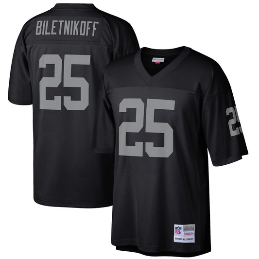 Fred Biletnikoff Las Vegas Raiders Mitchell & Ness Black Retired Player Legacy Replica Jersey
